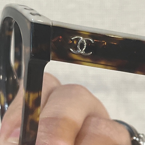 Frame Authentic CHANEL CH5414 Tortoise/Brown Gradient Lens Made In Italy - Picture 3 of 11